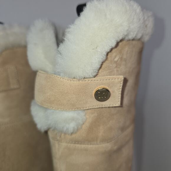 Stuart Weitzman Boots Womens Size 5.5 Shearling Lined Suede Tall Winter - Picture 10 of 14